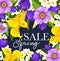 Vector springtime sale floral flowers bunch poster