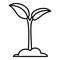 Vector Sprout Icon. Sprig Pictogram