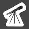 Vector spyglass icon colored sticker for astronomy. Vector icons