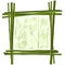 Vector square frame from green bamboo.