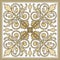 Vector square golden floral european national pattern