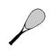 Vector squash racquet sport silhouette black icon