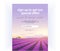 Vector squeeze page design template with beautiful flat lavender field landscape illustration and email text box.