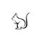 vector squirrel icon symbol sign from modern animals