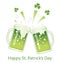 Vector St. Patrick’s Day Beer Toast Symbol Illustration.
