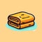 Vector of a stack of delicious pancakes on a vibrant blue plate