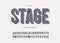 Vector stage font modern typography