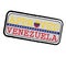 Vector Stamp of Approved logo with Venezuelan Flag in the shape of O and text Venezuela