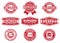 Vector stamp badge label for food truck, restaurant, cafe, burgers, delivery order, fresh beef burgers, premium delicious