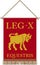 Vector standard of Legio X Equestris on white background