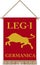 Vector standard of Legio I Germanica on white background