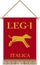 Vector standard of Legio I Italica on white background