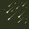 Vector star meteor falling in dark. Comet or asteroid science background. Galaxy astronomy background illustration