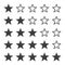 Vector star ratings icon set