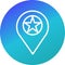 Vector Starred Location Icon For Personal And Commercial Use.