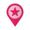 Vector Starred Location Icon For Personal And Commercial Use.
