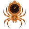 Vector steampunk spider. Mechanical insect on a white background