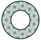 Vector Stencil lacy round frame with carved openwork pattern. Template for interior design, decorative art objects etc. Image suit