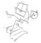 Vector Stick Man Cartoon of Man Falling from Stairs Staircase