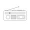 Vector stilized picture or icon of old or retro radio set or receiver