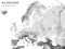 Vector stippled Europe relief map