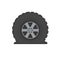 Vector stock Deflated automobile tire