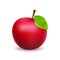 Vector stock illustration of detailed big shiny red apple