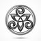 Vector stone celtic triskel symbol