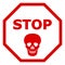 Vector Stop Death Sign Icon Illustration