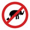 Vector Stop Elephant Shit Flat Icon Symbol