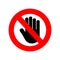 vector stop sign icon. No sign, red warning isolated. Not Allowed icon. flat illustration of Not Allowed vector icon