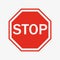 Vector Stop Sign Icon. stop traffic symbol. traffic regulatory warning stop symbol