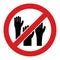 Vector Stop Voting Hands Flat Icon Image