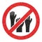 Vector Stop Voting Hands Lowpoly Icon