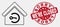 Vector Stroke Home Keyhole Icon and Grunge Sorry We`Re Closed Stamp