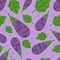 Vector style eggplant seamless pattern