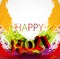 Vector Stylish beautiful holi festival text colorf