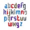 Vector stylish brush lowercase letters, handwritten font, sans s