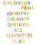 Vector of stylized paint-like alphabets