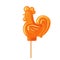 Vector sugar candy cock on a stick icon in flat style isolated on white background