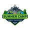 Vector summer camp logo