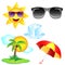 Vector Summer Elements Clipart Set