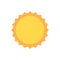 Vector sun icon logo cartoon. Sunshine cute abstract sun design.