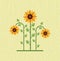 vector sunflower floral background