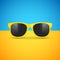 Vector sunglasses. Eyeglasses hipster fashion illustration for summer