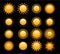 Vector suns icons