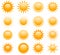 Vector suns icons