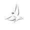 Vector swallow flying design on white background. Bird. icon. Wild Animals. symbol. logo. Illustrator