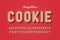 Vector sweet cookie font design, alphabet, typeface, letters and