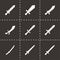 Vector sword icon set